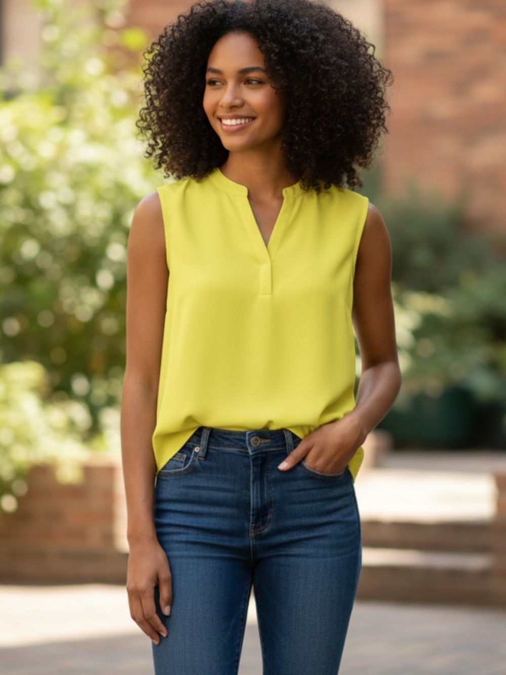 NWT Vince Camuto lemoncello blouse med